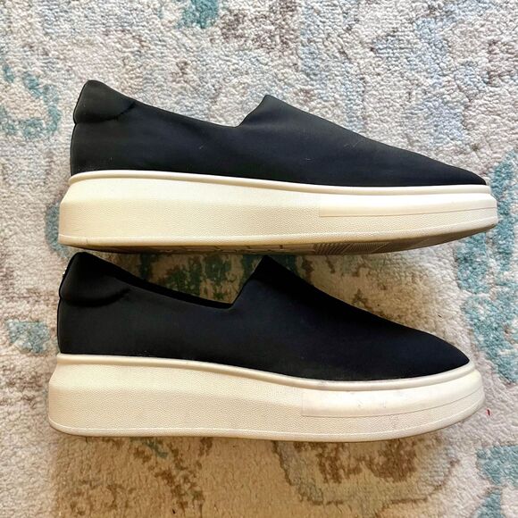 J/Slides Women’s Black White Slip-On Shoes size 9.5 - Picture 2 of 8